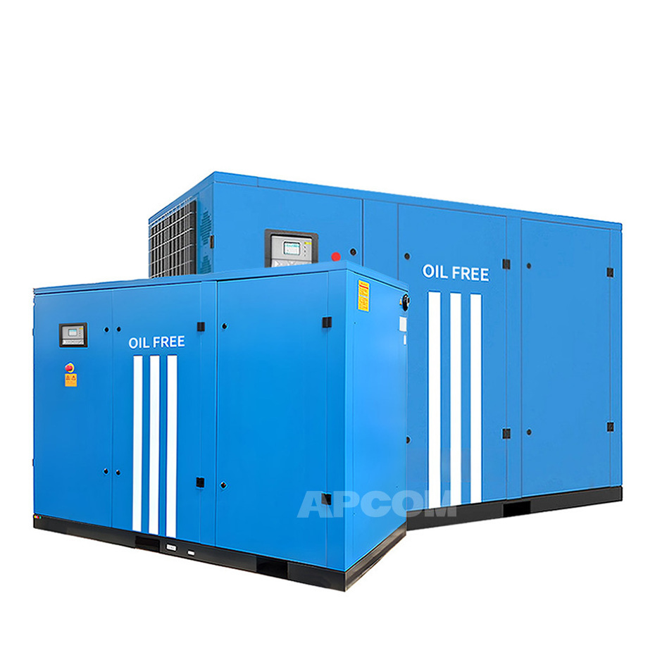 APCOM 15-160 kw Oilfree AirCompressor 8-40 bar Water Cooled  Oil free Air Compressor 55 75 90 KW Air-Compressor