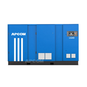 APCOM 280 KW 375 HP AirCompressor Industrial Rotary Screw Air Compressor 280kw 375hp with Atlas Copco Head Controller Motor