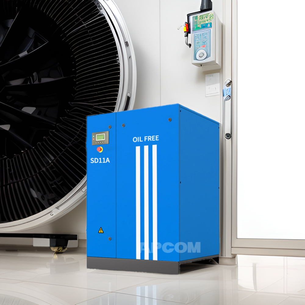 APCOM 15-160 kw Oilfree AirCompressor 8-40 bar Water Cooled  Oil free Air Compressor 55 75 90 KW Air-Compressor