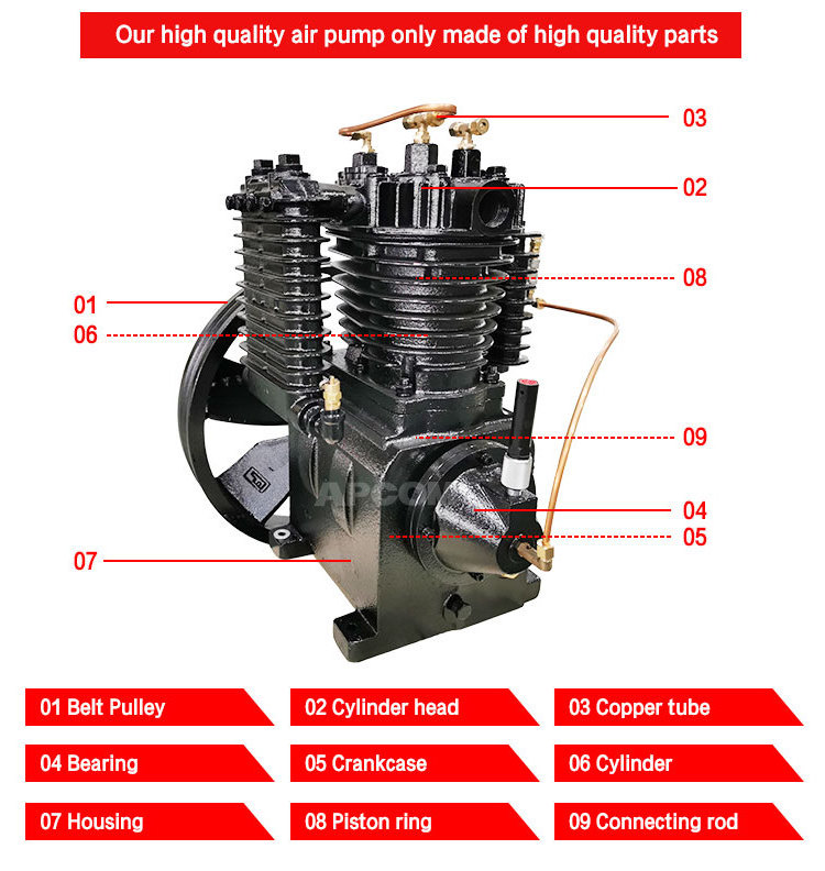 APCOM 2065 3065 2080 2090 3090 piston air compressor head