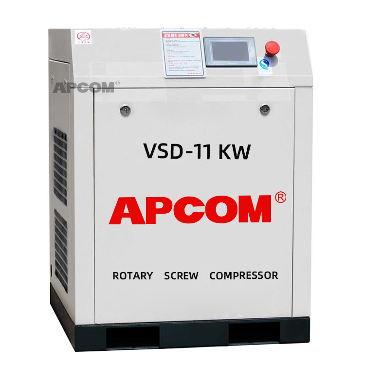 APCOM silent compressor 15hp 11kw screw air compressor 220V single phase 60HZ industrial air compressor