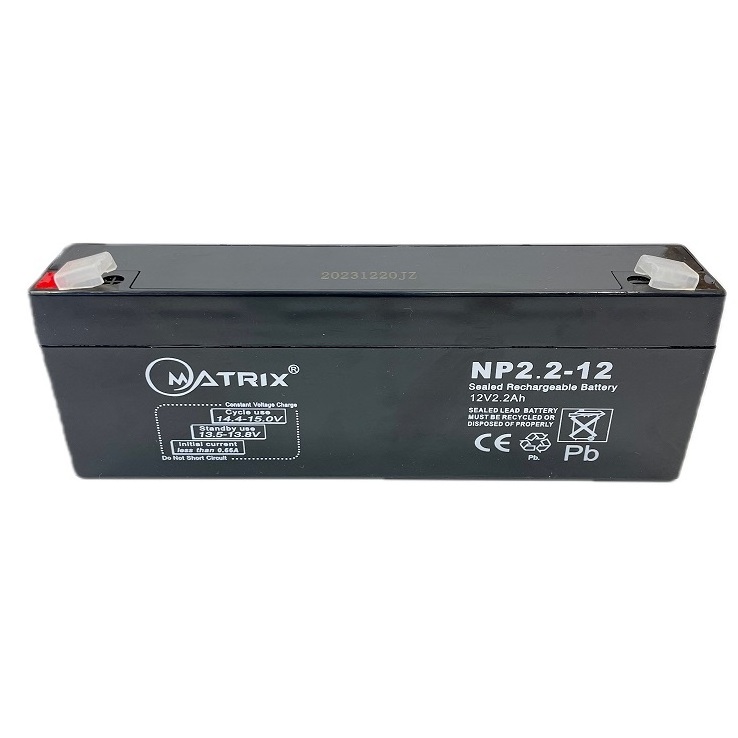 Matrix 12V2.2Ah NP2.2-12 High Quality Sealed  Maintenance free lead acid battery Elevator emergency lead acid battery