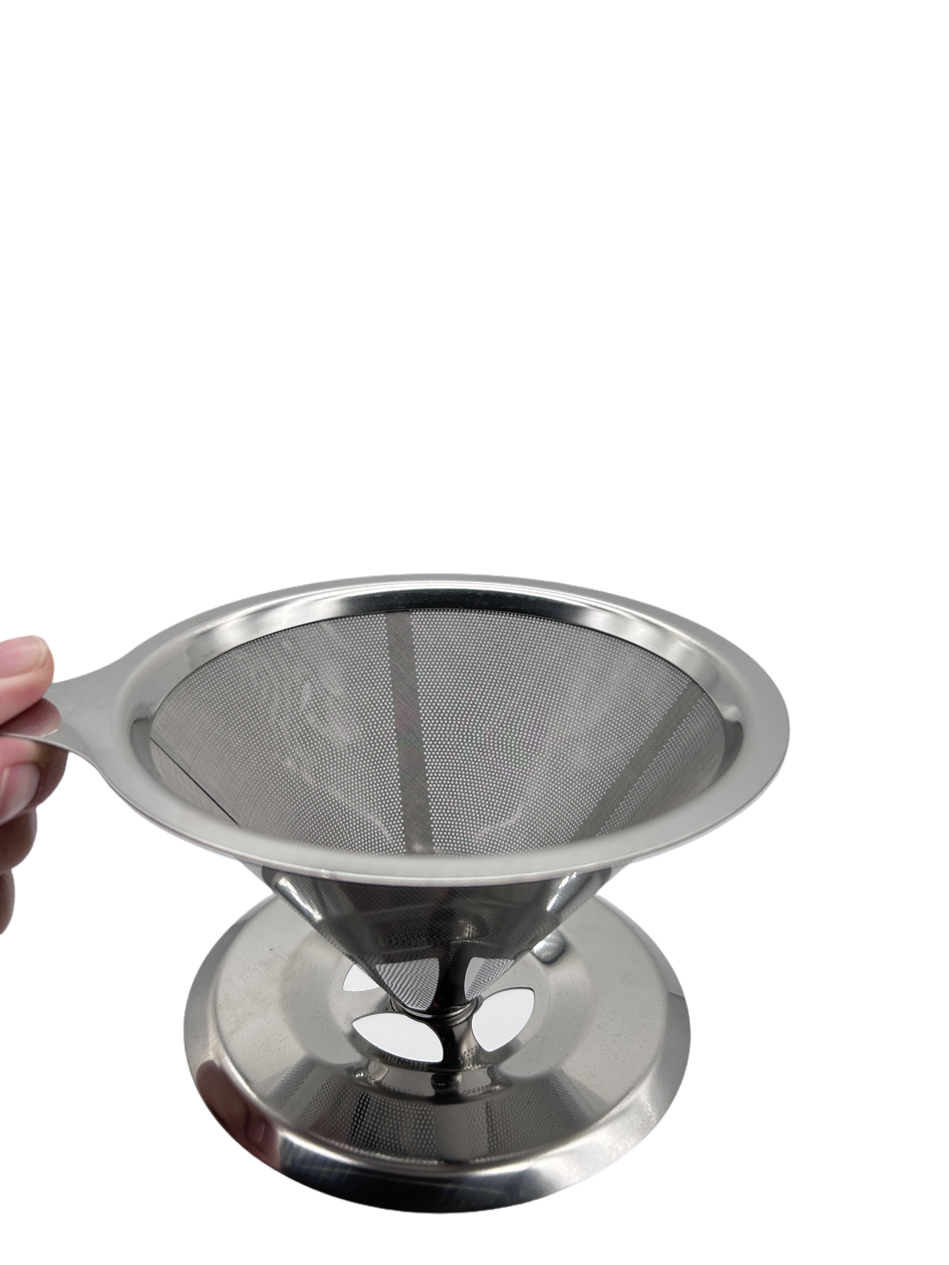 2024 Newest Hot sales worldwide Stainless Steel Coffee Filter Cone/Clever Coffee Dripper /Drip Coffee Maker with Holder