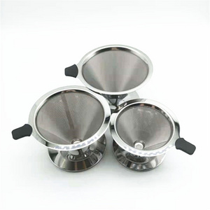 2024 Newest Hot sales worldwide Stainless Steel Coffee Filter Cone/Clever Coffee Dripper /Drip Coffee Maker with Holder