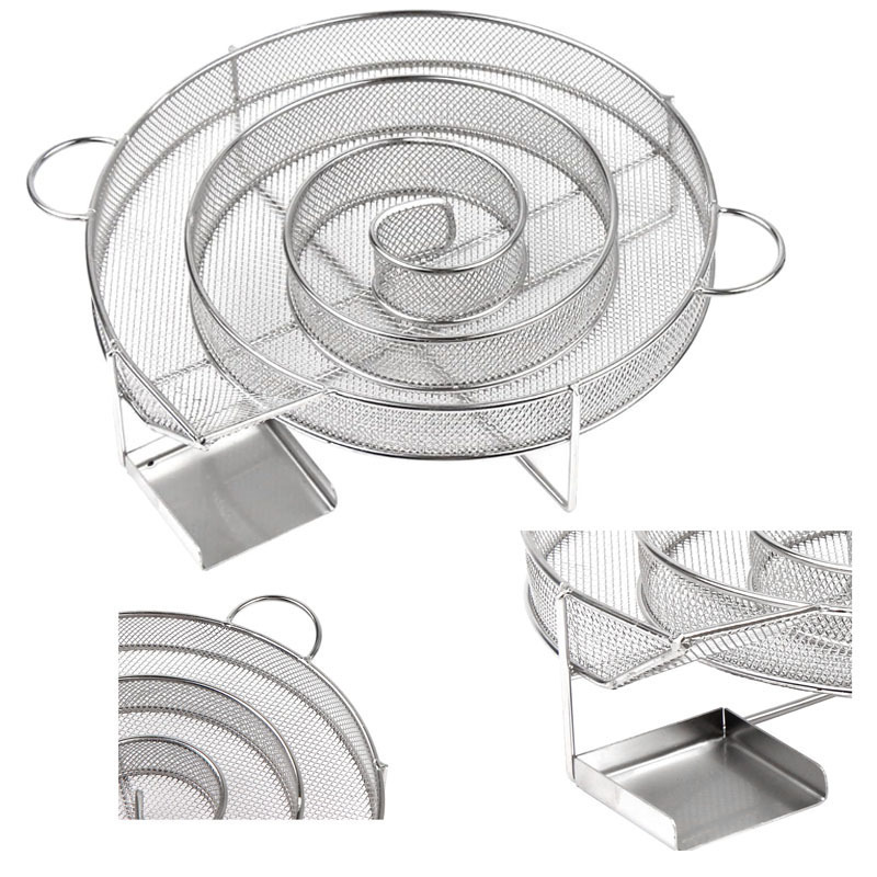 Cold Smoke Generator,Round Shape Cold Smoke Generator Barbecue Net Stainless Steel Smoker Tray