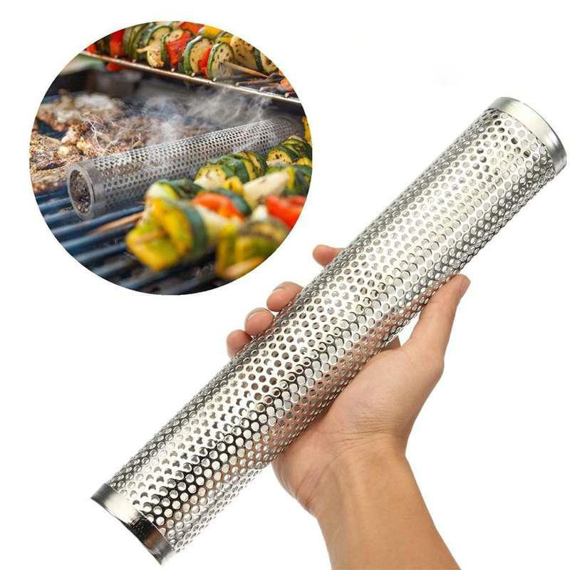 6,12 inch Wood Pellet BBQ Grill Hot Cold Smoke Generator Smoking Mesh Tubee