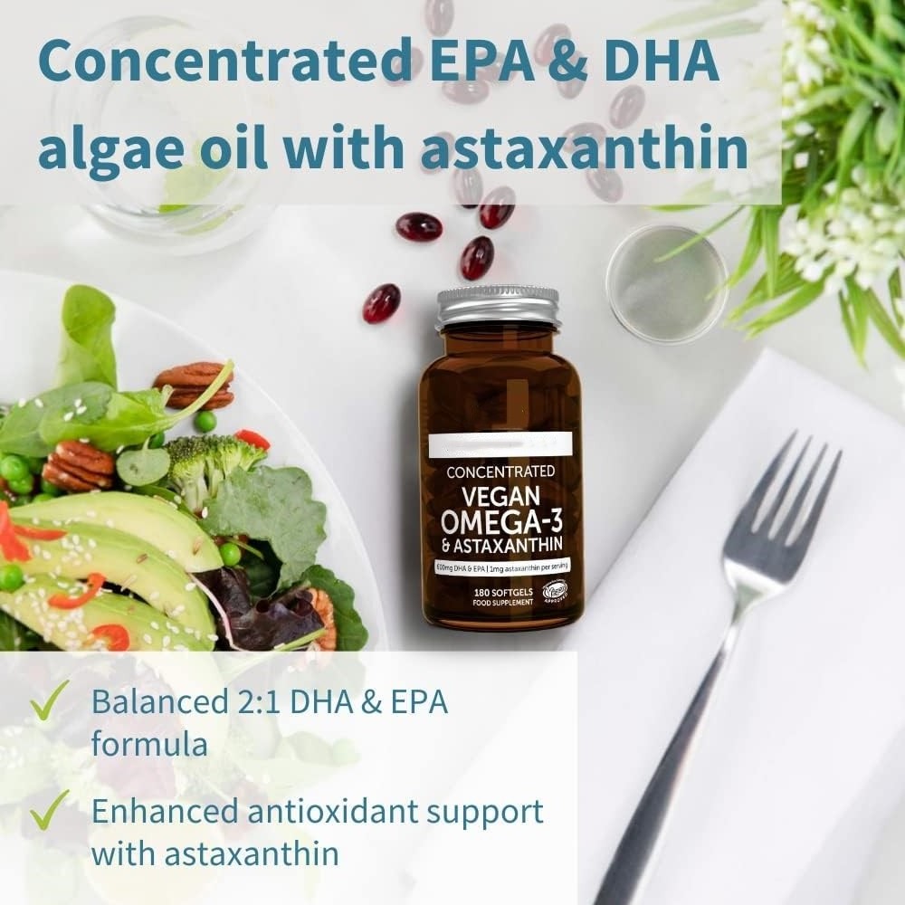 Manufacturer Pure Essential Vegan Omega 3 & Astaxanthin High Concentration EPA DHA Algae Oil OEM