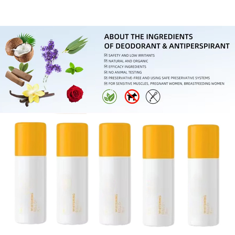 Manufacturer Private Label Vegan No Chemicals Armpit Whitening Deodorant Smooth Skin Roll On Deodorant