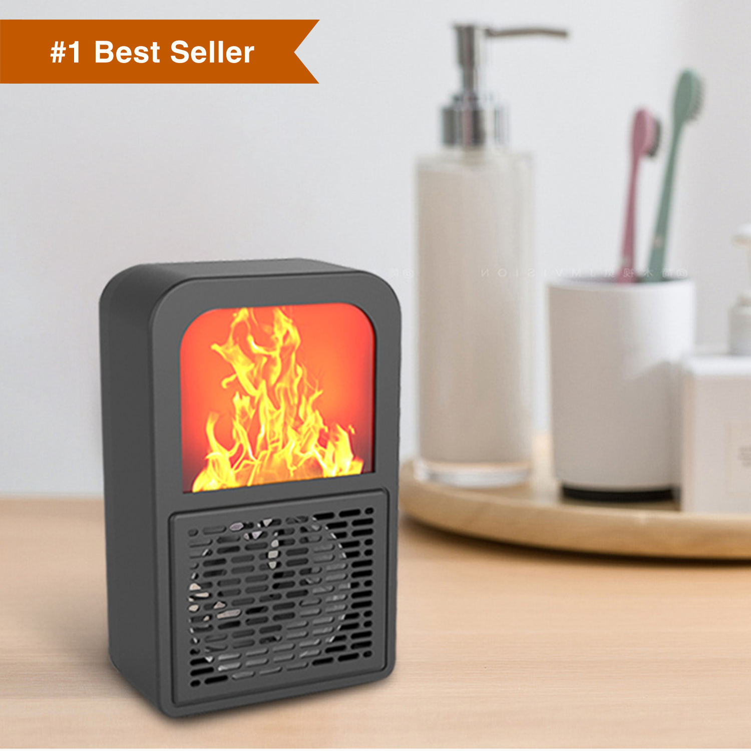 Home Mini Desktop Heater Rapid Heat Simulation Fireplace 3D Flame Heater Mini Heater for Office