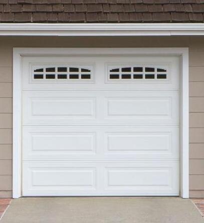 12x7 steel golf cart garage door with window insert