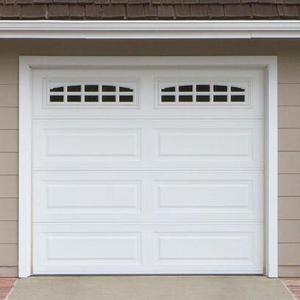 12x7 steel golf cart garage door with window insert