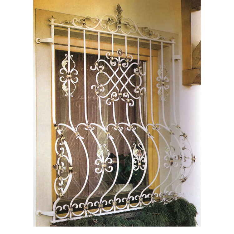 Free customized window security iron bars / decorative security grills windows for house design