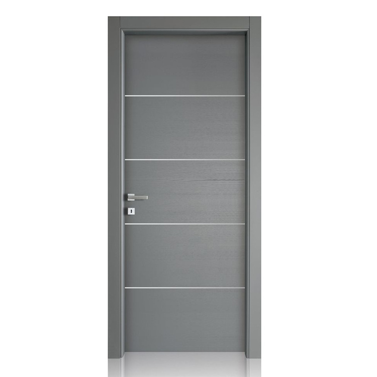 Solid wood cheap prehung gray bedroom prefinished aluminium kitchen swing interior toilet modern partition classic wooden door