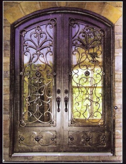 48 inches wrought iron double entry exterior doors for home