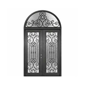 custom front entry prehung for sale arch top double wrought iron exterior outswing french doors