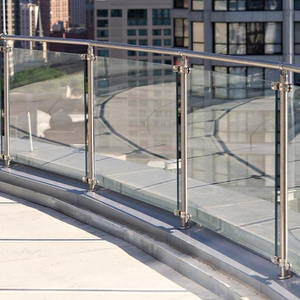 Wholesale designs glass railing for balcony with stainless steel railing ss