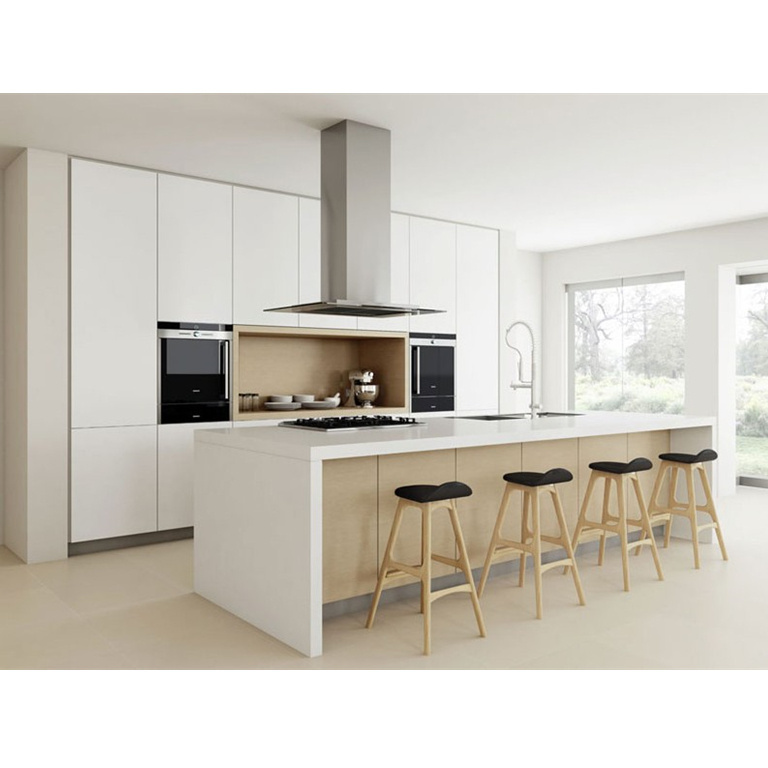 australia high gloss white lacquer stainless steel accessories kitchen cabinet with doors and drawer fronts units