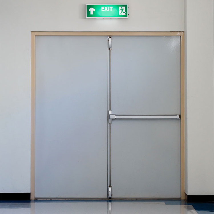 Commercial fireproof one hour two hours double leaf fire rated steel door for hospital seals