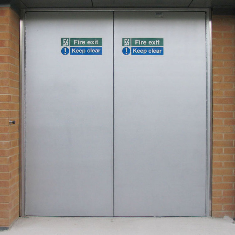 Commercial fireproof one hour two hours double leaf fire rated steel door for hospital seals