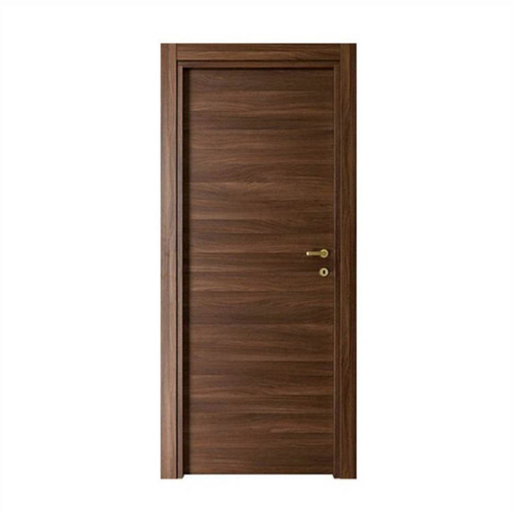 modern latest design solid wood soundproof interior doors for houses bedroom prehung walnut best flush single french wooden door