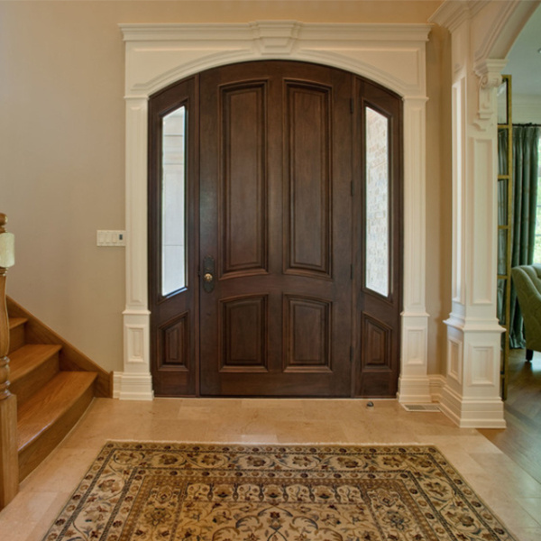 french alder front wood door fiberglass arched entry exterior doors