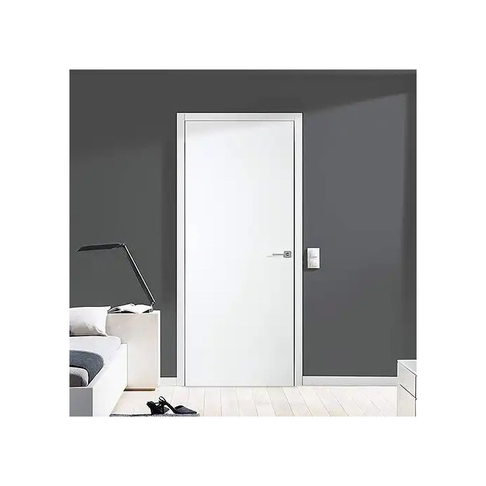 High end white french plain commercial bedroom bathroom office  interior solid wooden door home wood door