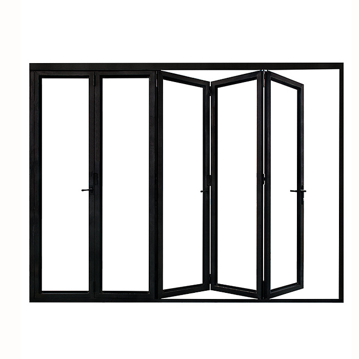 glass sliding balcony aluminium  french folding doors for sale prices bifold glass exterior foldable pvc accordion