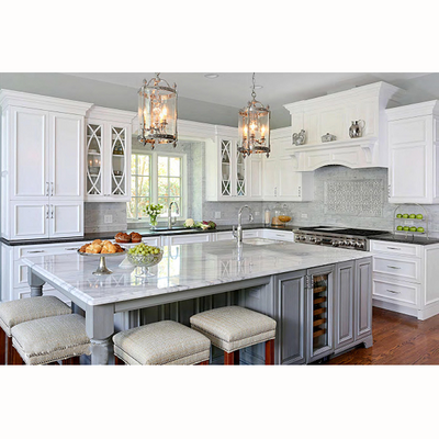 custom built home kitchen design pantry grey and white shaker style solid wood  kitchen cabinets