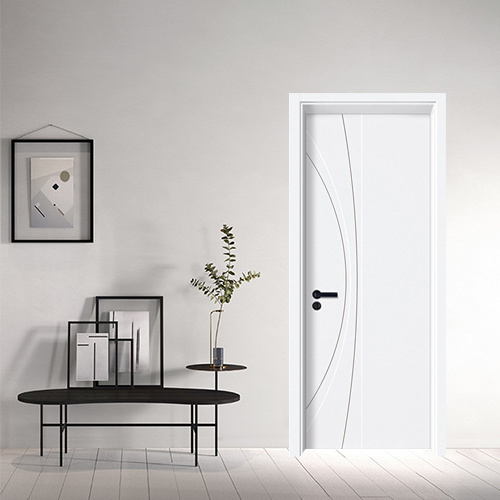 Waterproof wpc door design wood plastic composite wpc door in Guangzhou