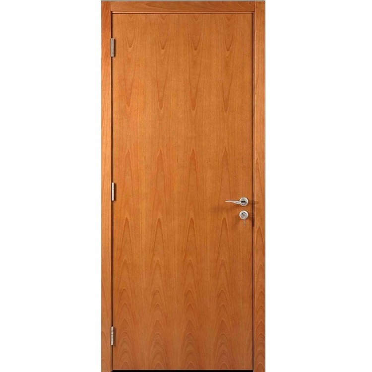 Modern walnut veneer wooden fire rated door