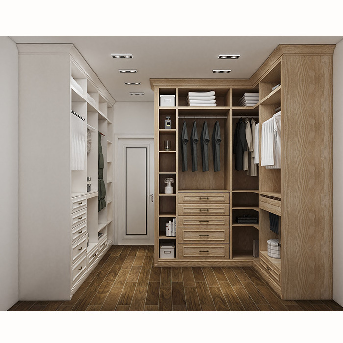 Small wooden white locker glass wardrobe with drawers for clothes organizador closet