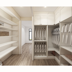 Modern compact white wardrobes wooden cloakroom with drawers walk-in other closet storage organization