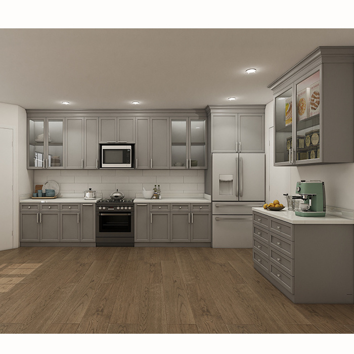 Best unfinished wooden corner island base layout designs solid oak shaker cabinet doors modern European kitchen