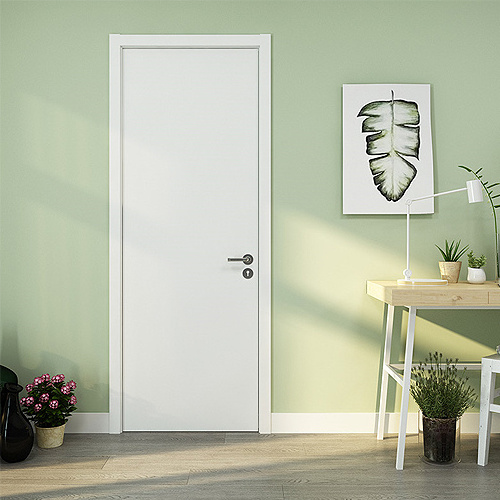 Waterproof wpc door design wood plastic composite wpc door in Guangzhou