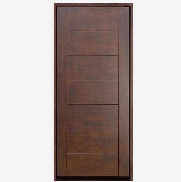 Modern walnut veneer wooden fire rated door