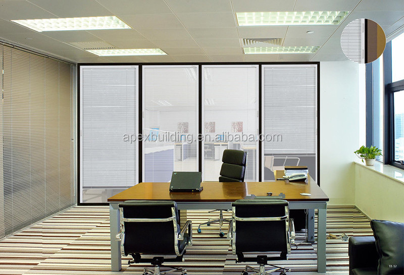 Best price office glass blinds window shades and office curtains