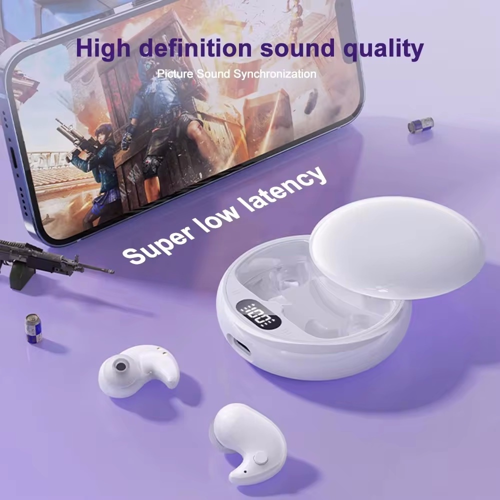 2024 hot selling mini earphone Wireless Bluetooth 5.3 Mini LED Display Stereo Earbuds Gaming Headset hearing aid auriculares