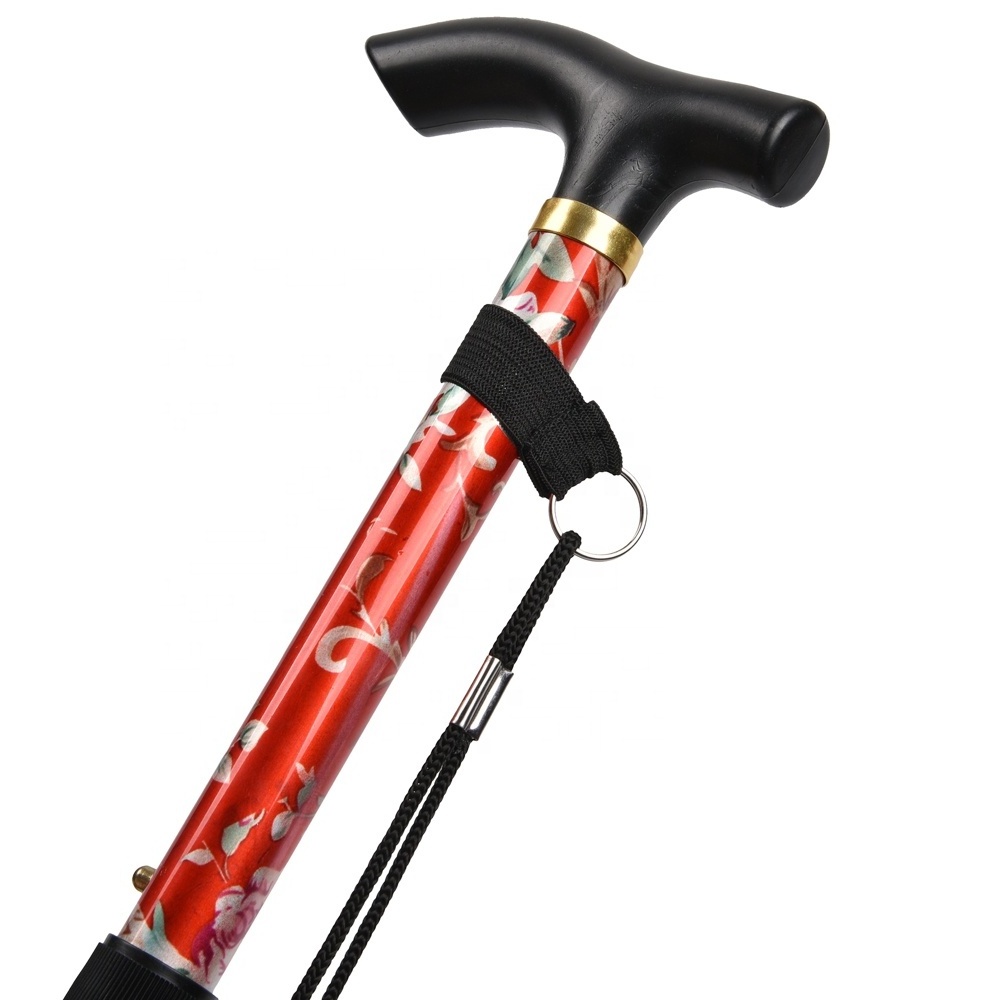 Foldable Walking Cane for Collapsible Lightweight Adjustable, Portable Hand Aluminium alloy folding walking stick