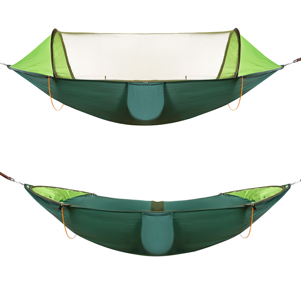 Rollover prevention Quick opening Hammock Portable Hammock Outdoor Parachute Camping Tent Hammock With Mosquito Net