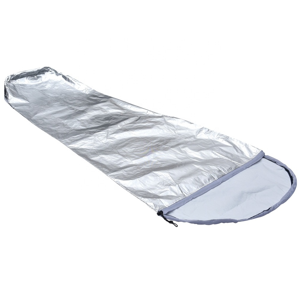 Non-woven+PE+PET ultralight outdoor heated hiking sleeping bag ultralight light emergency sleeping bag