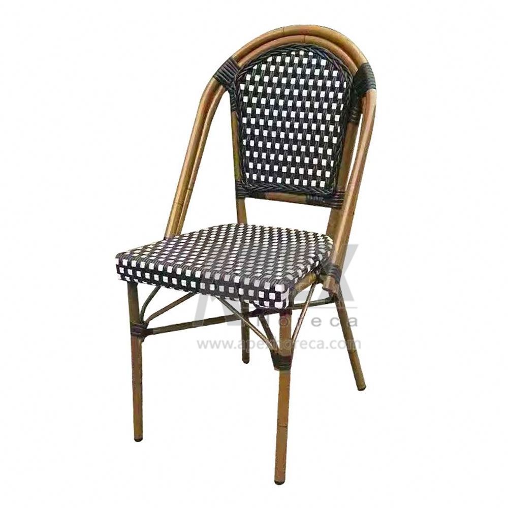 Wholesale Discount Bistro Outdoor Balcony French Cafe Rattan Wicker Table And Chair