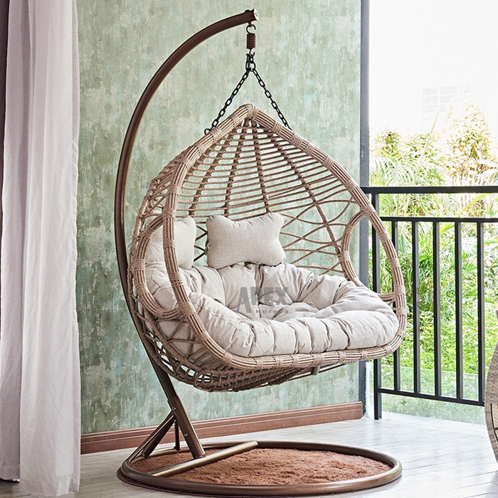 Hanging Basket Rattan Chair  Patio Swing Chair for Two Person Balcony Home Indoor Leisure Rocking Chair