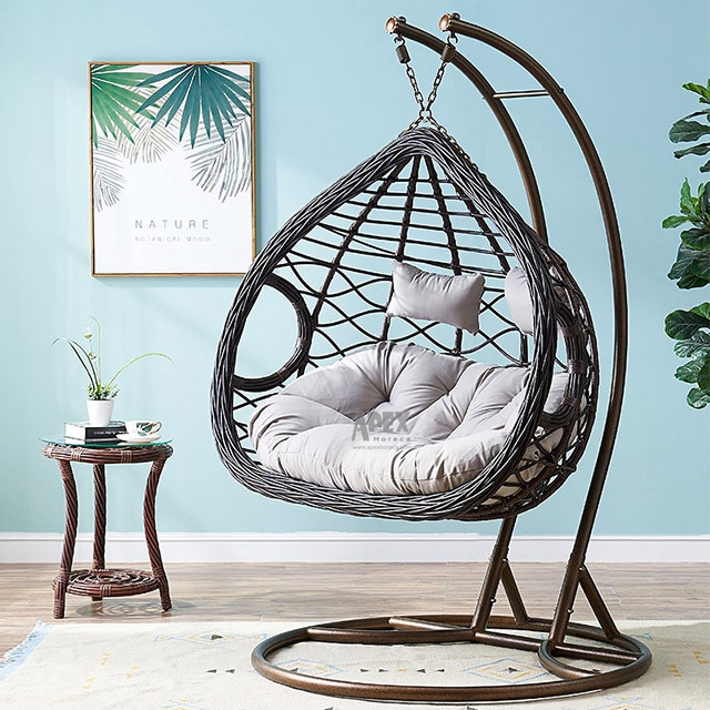 Hanging Basket Rattan Chair  Patio Swing Chair for Two Person Balcony Home Indoor Leisure Rocking Chair