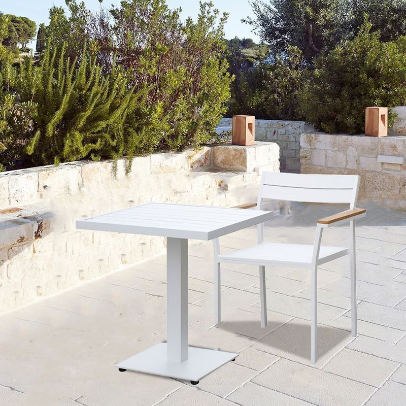 Table Chairs Set Garden Patio Modern Outdoor Dining Furniture Aluminum Frame Glass Table Top 8 Seater Reclining Folding Chair