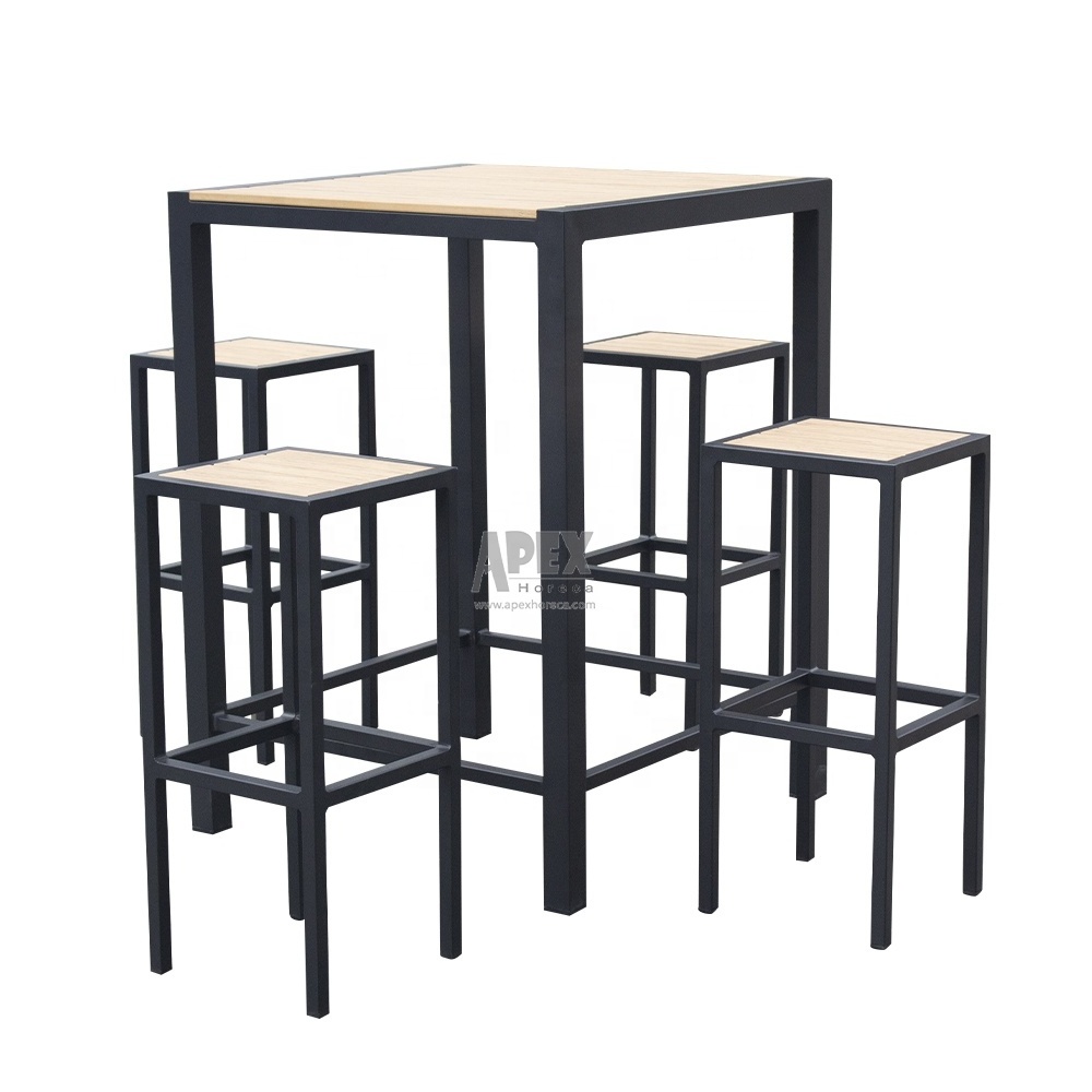 Fashionable Metal Leisure Coffee Table Sets Bar Chair Design Bar Dining Table With Stools