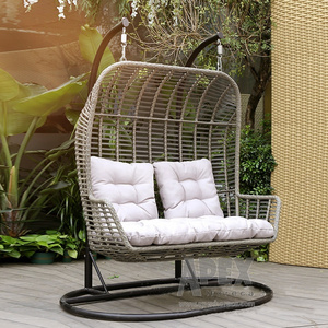 Garden Furniture Swing Chair China Egg Fabric Swing Double Chair With Stand Balcony