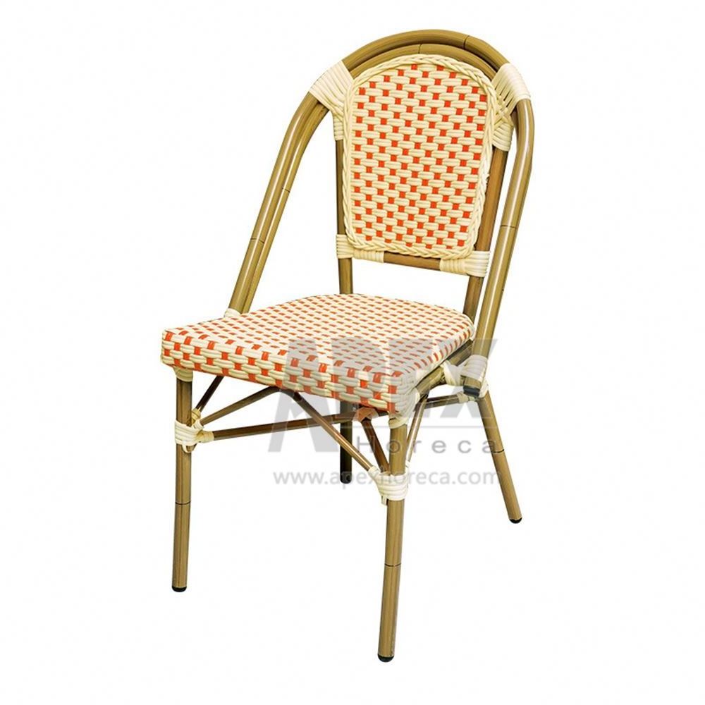 Wholesale Discount Bistro Outdoor Balcony French Cafe Rattan Wicker Table And Chair