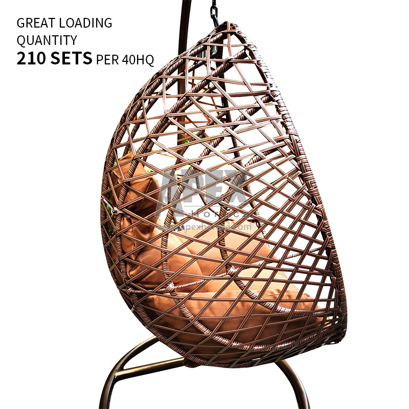 Outdoor Qiqian Garden Balcony Hanging Chair Rocking Chair Outdoor Garden Leisure Double Hanging Basket swing egg chair