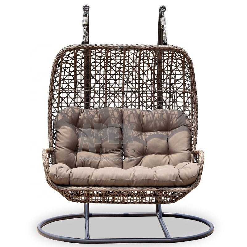 Garden Furniture Swing Chair China Egg Fabric Swing Double Chair With Stand Balcony