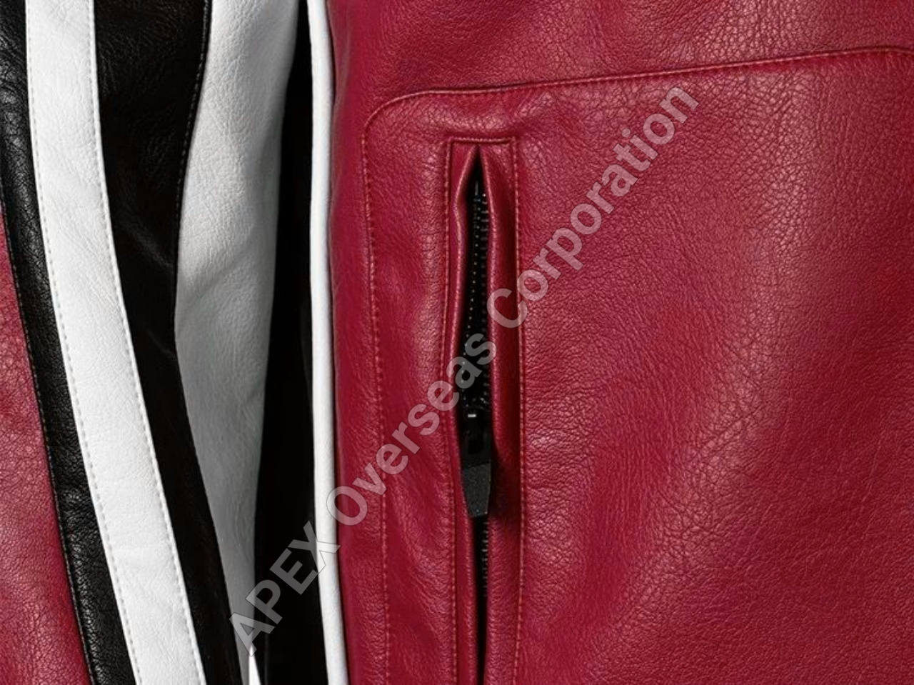 2023 New OEM Logo Custom Design Red Color Retro Classic Leather Motorcycle Jacket Logo Patch Leather Racing Jacket for Men